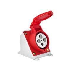 TOMADA INDUSTRIAL SOBREPOR MEC-TRONIC VERMELHO 3P+T 16A 380/440V