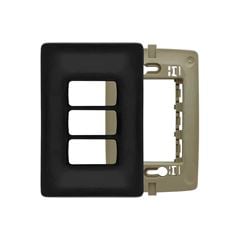 PIAL ZEFFIA LINHA PT PLACA 4X2 3 POSTOS SEPARADO COM SUPORTE