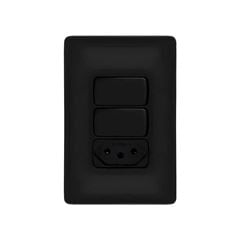 PIAL ZEFFIA LINHA PT 1 INTERRUPTOR SIMPLES + 1 INTERRUPTOR PARALELO + TOMADA 2P+T