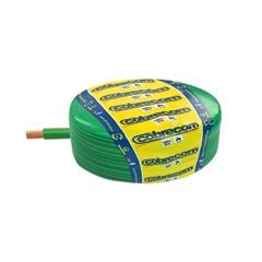 CABO RÍGIDO COBRECOM  6MM² 1KV VERDE  ROLO COM 100 METROS
