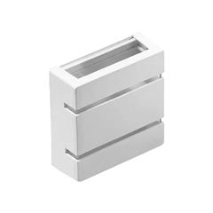 ARANDELA EXTERNA OPL MUNIQUE 2 ALETA 2 FACHOS ABERTO BRANCA SEM LÂMPADA G9