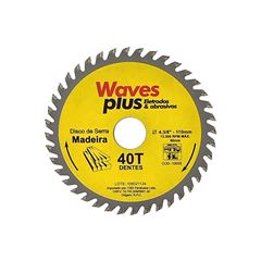 DISCO PARA MADEIRA CIRCULAR WIDEA 4.3/8X40D WAVES PLUS