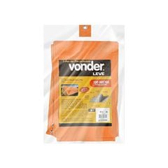 LONA VONDER LEVE POLIETILENO LARANJA 5M X 4M100 MICRAS COM ILHÓS