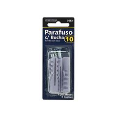 PARAFSO BRASFORT MADEIRA CABECA CHATA C/BUCHA 10 C/04