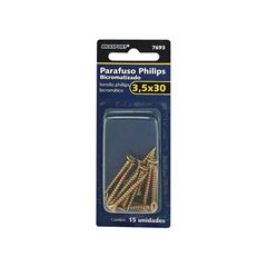 PARAFUSO PHILIPS BRASFORT BICROMATIZADO 3,5X30 C/15
