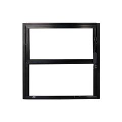 BASCULANTE DE ALUMÍNIO PRETO QUALITY 2 FOLHAS COM VIDRO LISO HOME A40 X L40