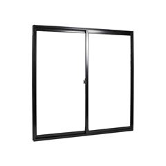 JANELA ALUMÍNIO PRETO QUALITY 2 FOLHAS COM VIDRO LISO HOME A80 X L100