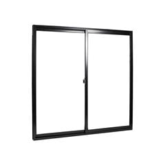 JANELA ALUMÍNIO PRETO QUALITY 2 FOLHAS COM VIDRO LISO HOME A100 X L150