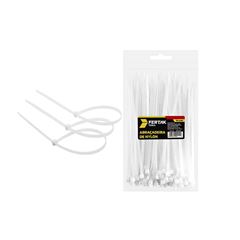 ABRAÇADEIRA DE NYLON FERTAK BRANCA 7.6X40CM C/50