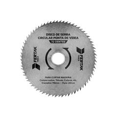 DISCO DE SERRA FERTAK CIRCULAR 110X20X72T