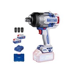 CHAVE DE IMPACTO 3/4” (19 MM) 20V 1350 N.M BRUSHLESS TRAMONTINA BY TOTAL - COM 2 BATERIAS 20V DE 5,0AH, CARREGADOR E MALETA