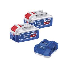 KIT 2 BATERIAS 20V 4,0AH + CARREGADOR 4,0A TRAMONTINA BY TOTAL