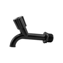 TORNEIRA REBOUCAS TANQUE CURTO S/BICO C/VOLANTE 3/4X1/2 10CM PRETO