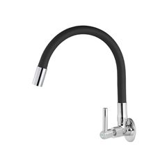 TORNEIRA MARCHEZAN PARA COZINHA PAREDE BICA MÓVEL PRETA FLEX 1/4V C80