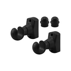 KIT DE SUPORTE PARA CORTINA PRETO 19MM