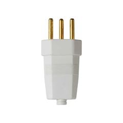 PINO ILUMI MACHO 2P+T 10A/250V CINZA PACOTE C/10