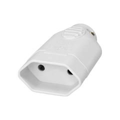 PINO ILUMI FÊMEA 2P 20A/250V BRANCO PACOTE C/10