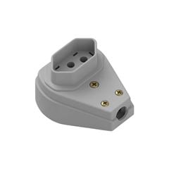 PINO ILUMI FÊMEA GIGANTE 2P+T 20A/250V CINZA PACOTE C/10