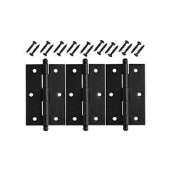 DOBRADIÇA MÉDIA PINO BOLA AÇO PINTADO PRETO 3 X1.7/8