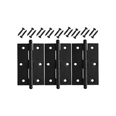 DOBRADIÇA MÉDIA PINO BOLA AÇO PINTADO PRETO 3 X 2.1/2