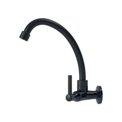 TORNEIRA REAL METAIS PARA COZINHA PAREDE BICA ALTA 1167 1/4V 1/2 C70 PRETO
