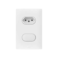 PIAL VIVA LINHA BR 1 INTERRUPTOR SIMPLES +1 TOMADA 2P+T 20A 250V
