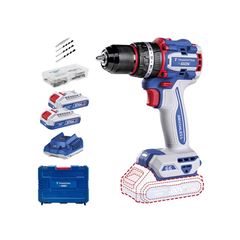 PARAFUSADEIRA/FURADEIRA 1/2” (13 MM) 20V 66 N.M BRUSHLESS TRAMONTINA BY TOTAL - COM 2 BATERIAS 20V DE 2,0AH, CARREGADOR E MALETA