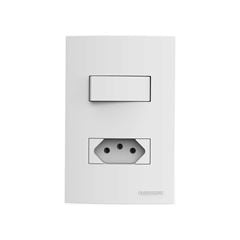 SOPRANO LINHA BRAVA 1 INTERRUPTOR SIMPLES +1 TOMADA 2P+T 20A 250V