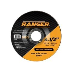 DISCO DESBASTE RANGER 4.1/2 X 6,0 X 7/8 - 115 X 6,0 X 22,3MM