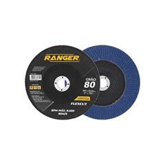 DISCO FLAP ÓXIDO DE ZIRCÔNIA RANGER 7 X 7/8 -180MM X 22,23 GRÃO 80