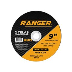 DISCO DE CORTE RANGER INOX 9 X 1.9 X 7/8 - 230 X 1.9 X 22,23MM