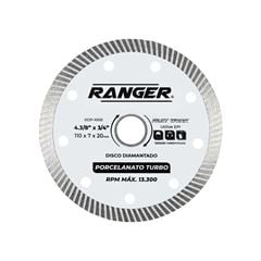 DISCO DIAMANTADO PARA PORCELANATO RANGER 4.3/8 X 7/8- 110MM X 7 X 22,23MM
