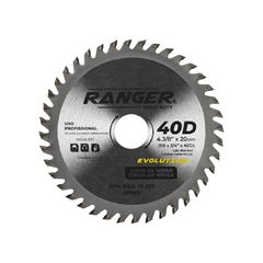 DISCO PARA MADEIRA WIDEA RANGER 4.3/8 X 40D X 20MM-110MM X 3/4 X 40D