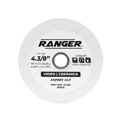 DISCO DE CORTE DE VIDRO RANGER 110MM X 22,23MM - 4.3/8 X 1,3 X 7/8
