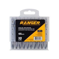 JOGO BITS PONTEIRAS DUPLA PHILLIPS PH2 65MM RANGER C/10 PEÇAS
