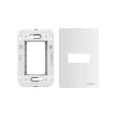 SOPRANO LINHA BRAVA PLACA 1 POSTO COM SUPORTE 4X2