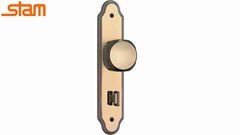 FECHADURA STAM OXIDADA MAÇANETA BOLA 803/02 EXTERNA 